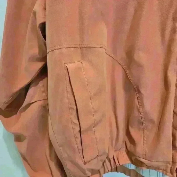 Vtg Aberdeen Collection Mens Sz M Long Sleeve Orange Windbreaker Y2K Normcore - Picture 5 of 14